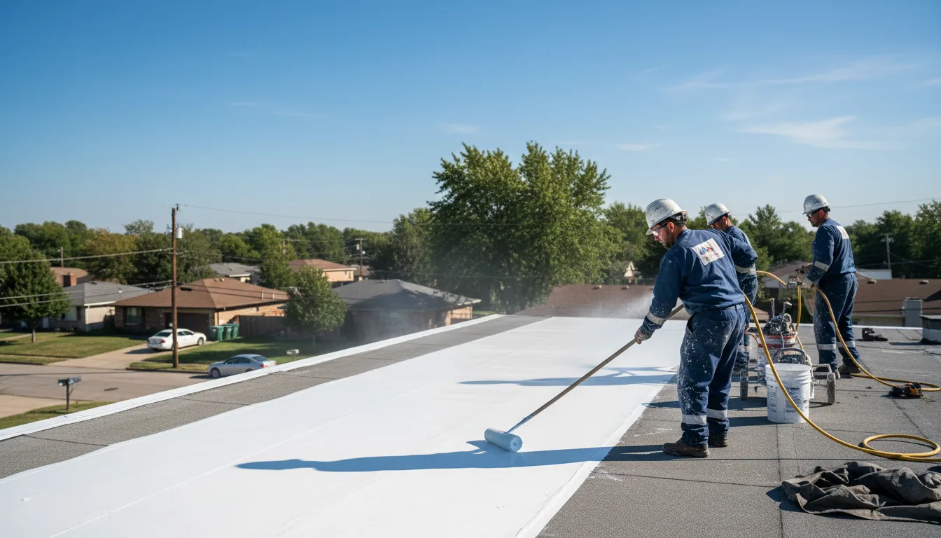 Commercial roof coating in Leesburg, TX near me